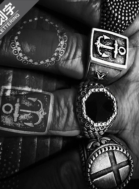 STAYSTRONG钛钢朋克男女刻字戒指