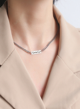 锁骨链情侣男女刻字项链