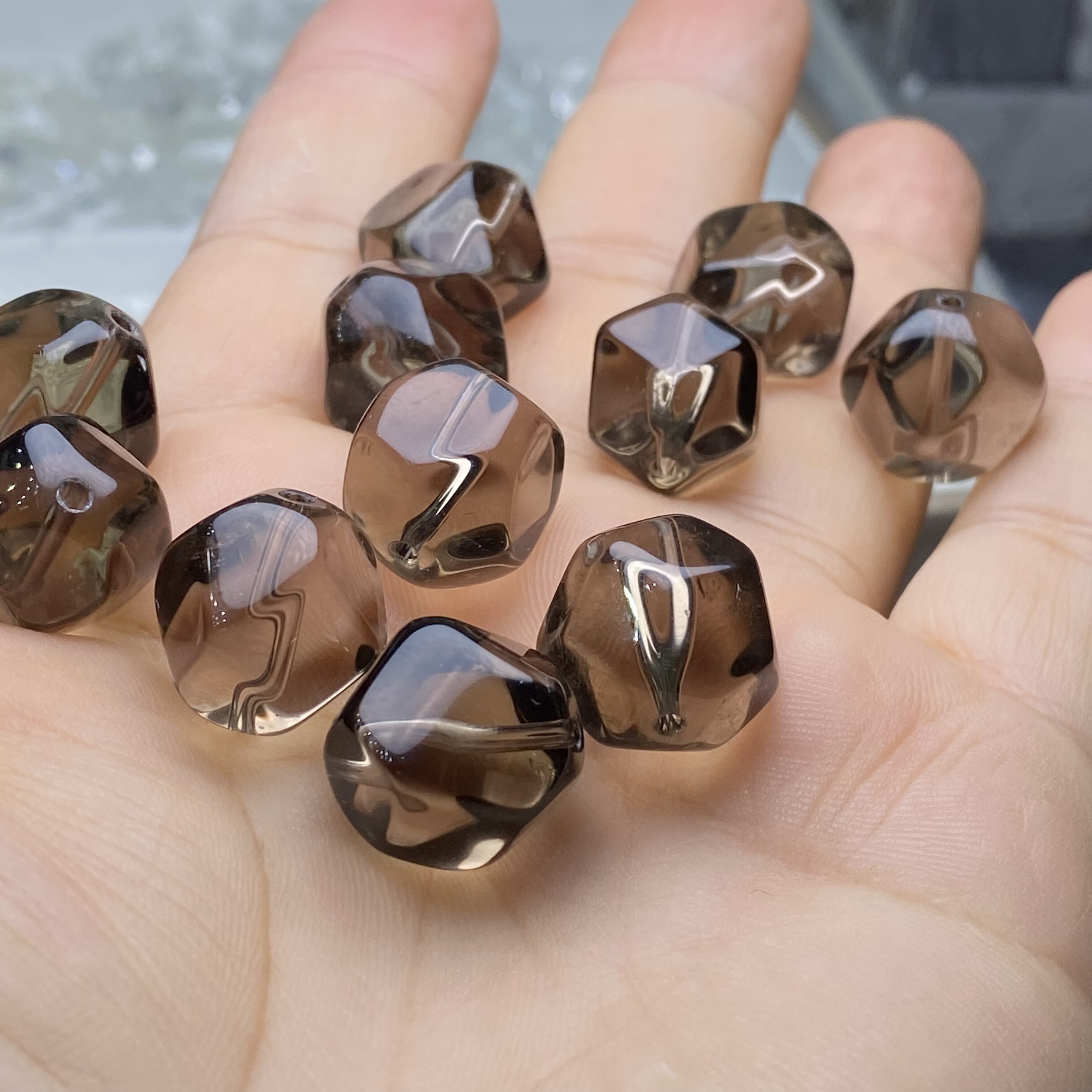 天然茶水晶随形散珠子手串不规则手链项链diy编手工配件配饰饰品,淘宝优惠券,粉丝福利购,淘宝优惠卷