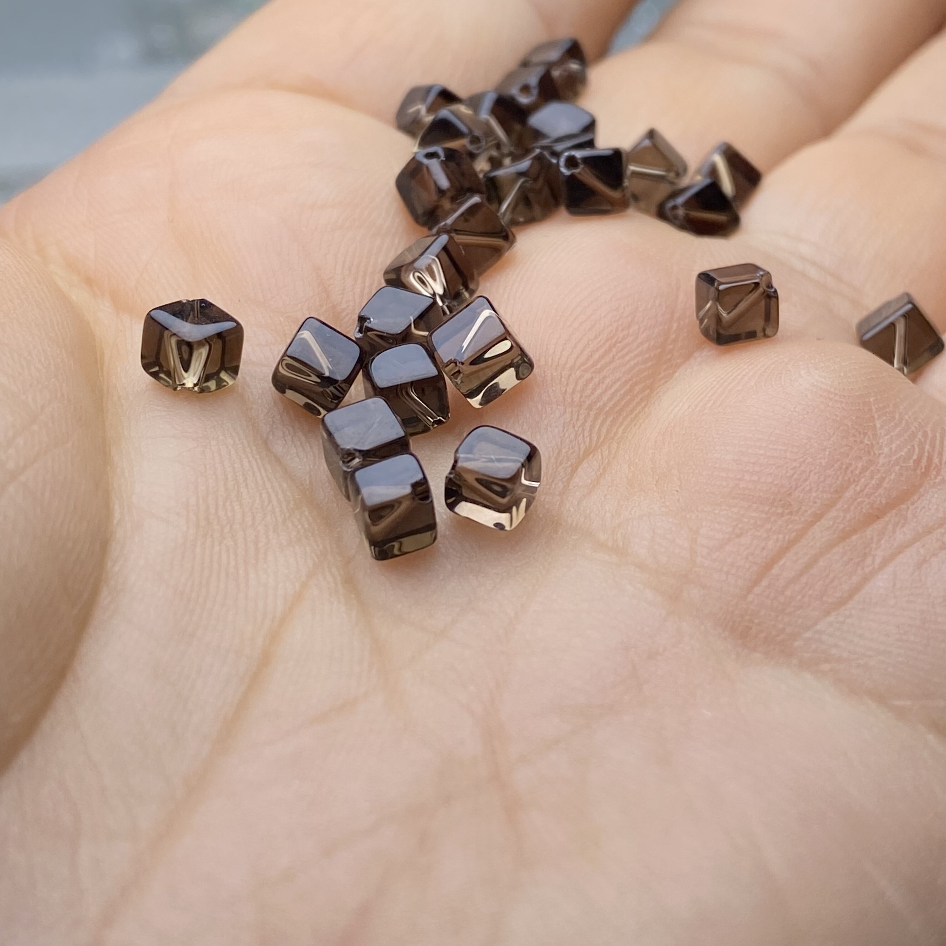 净体天然白水晶方块散珠手串手链项链茶晶对魔方冰块diy配件配饰,淘宝优惠券,粉丝福利购,淘宝优惠卷