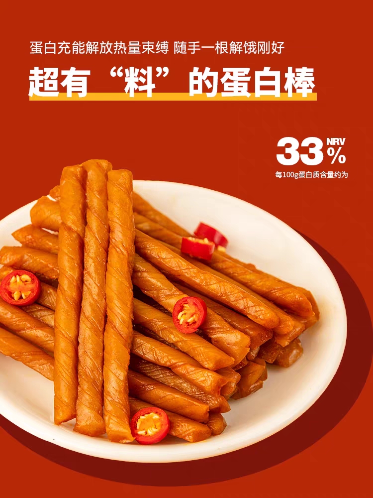 沈小善辣小条高蛋白香辣条小零食解馋休闲怀旧小吃回忆豆皮小包装 - 图0