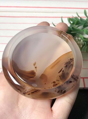 56圈口海洋玉髓套镯天然玛瑙草花