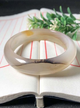 55圈口海洋玉髓手镯天然玛瑙草花