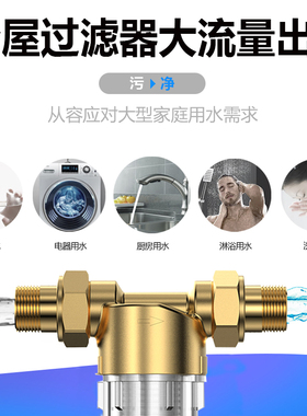 反冲洗管道大流量全屋中央净水机