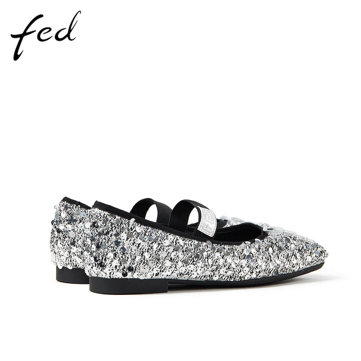 FED闪亮格力特女鞋春秋圆头低跟平底单鞋女豆豆玛丽珍芭蕾鞋女,淘宝优惠券,粉丝福利购,淘宝优惠卷