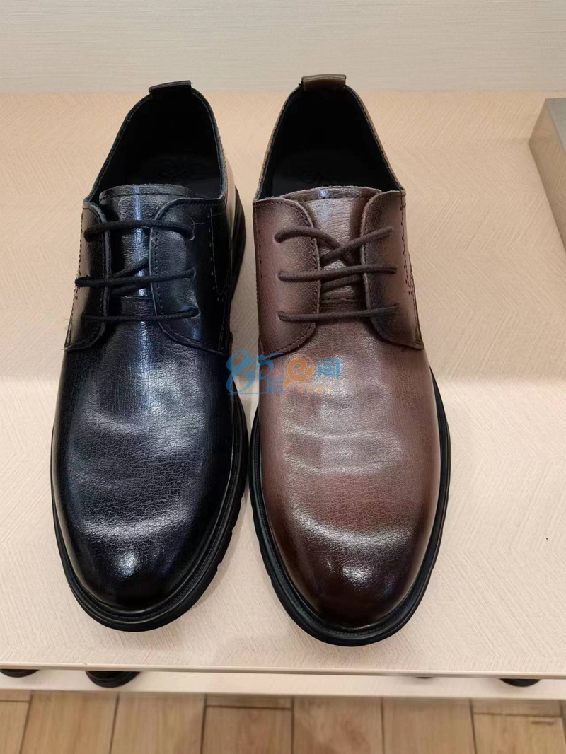 男鞋皮鞋2024哈森春商场正品商务正装英伦牛皮婚鞋MS244017 - 图0