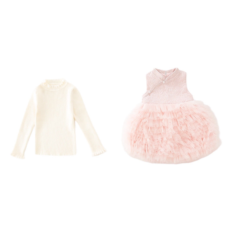 裙子女童新中式蛋糕裙冬季2025新款儿童加绒冬装连衣裙宝宝拜年服,淘宝优惠券,粉丝福利购,淘宝优惠卷