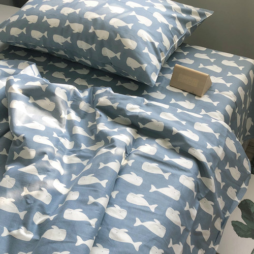 小碎花床单被套100%纯棉斜纹活性印花单件被罩单双人网红ins学生 - 图1