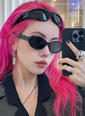 2025新品GM联名款M005椭圆形猫眼墨镜女小红书同款显脸小太阳眼镜