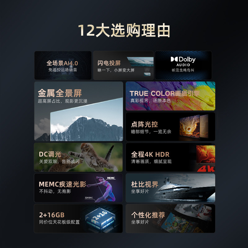 【新品】长虹75d55 75英寸4k电视机 长虹平板电视