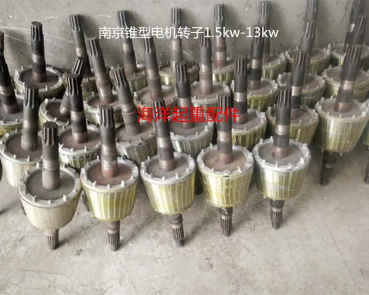 起重机 行吊电动葫芦南京锥型电机转子送锁母3.0/4.5/7.5/13kw - 图2