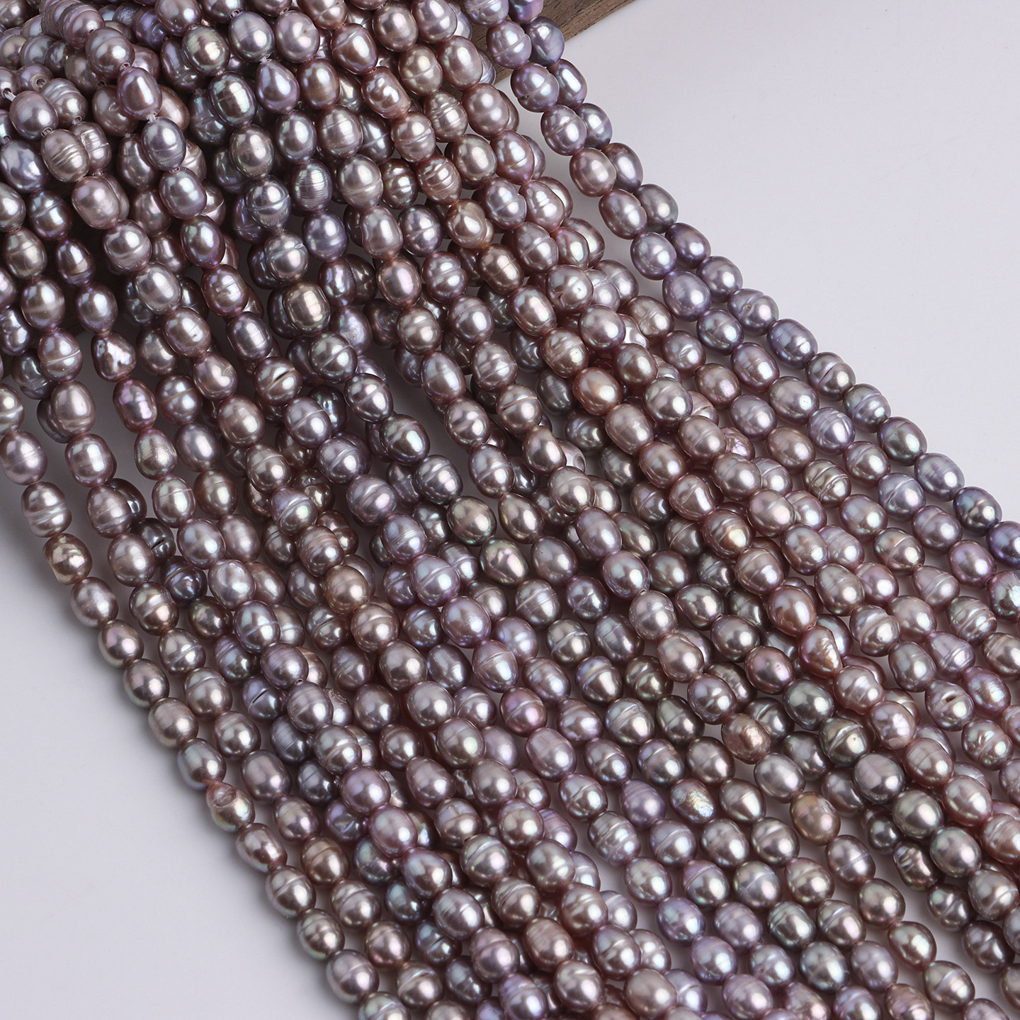 金属紫4-5mm螺纹米珠天然淡水无核小珍珠diy手工串珠饰品配件材料,淘宝优惠券,粉丝福利购,淘宝优惠卷