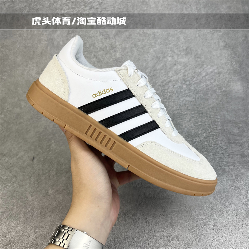 Adidas Gradas新款复古翻毛皮简版Samba休闲运动板鞋 FW3378-图0