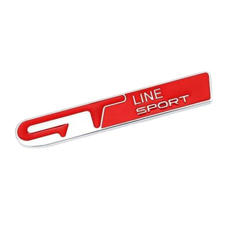 gtline车贴 GT LINE SPORT车标金属适用于起亚雷诺标致尾标改装-图1