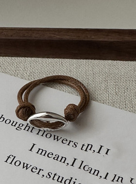 纯银小众设计感猪鼻子戒指女生