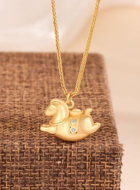 YIN银次元唐朝马项链女s925纯银