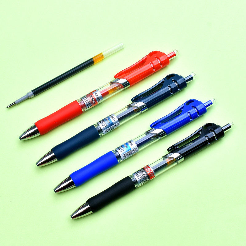 奥德美按动中性笔碳素黑色按压式水笔墨蓝处方水性签字笔教师红笔,淘宝优惠券,粉丝福利购,淘宝优惠卷