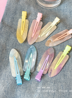 彩色可爱无痕发夹边夹
