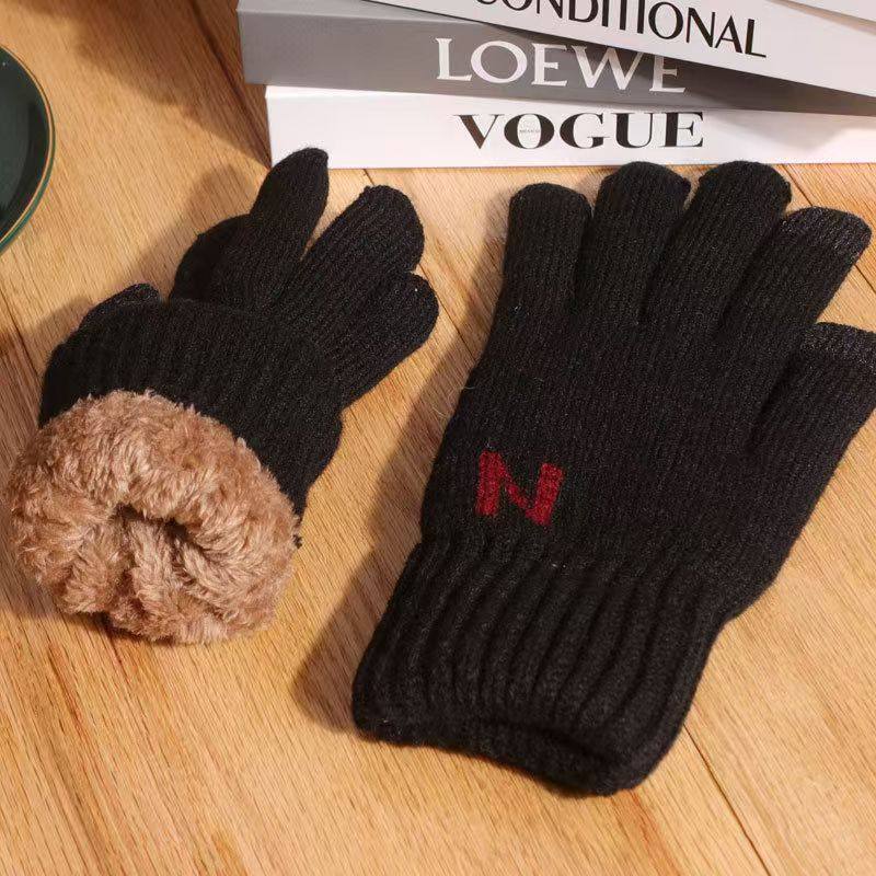 棉手套男冬季新款毛线触屏加绒加厚大童东北零下30度保暖手套冬天,淘宝优惠券,粉丝福利购,淘宝优惠卷