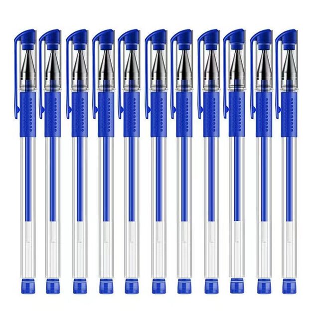 Press the gel pen meeting signature pen for office writing brand with the same carbon blue student learning mite removal sticker