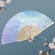 6-inch antique gilt rice paper fan folding fan with bamboo handle and can be inscribed, hand-painted fan diy blank fan folding fan