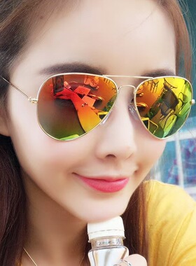 经典时尚款男女彩色太阳镜复古飞行员眼镜蛤蟆金属墨镜