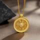 New Chinese style six-character mantra and eight-treasure compass necklace