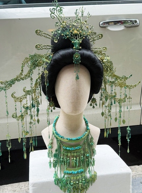 【霜翎阁】大祭司全套装汉服发饰品配流苏祭祀三星堆｛青铜神树｝