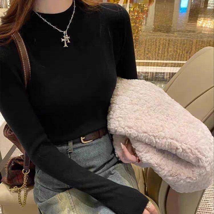 半高领毛衣打底秋冬修身显瘦内搭针织衫纯色洋气新款长袖百搭上衣,淘宝优惠券,粉丝福利购,淘宝优惠卷