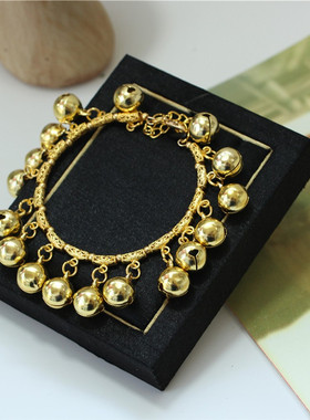 表演会响手链脚链金色铃铛