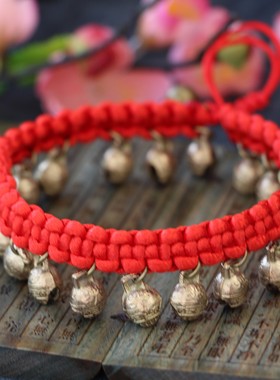 原创手工编织虎头铃铛