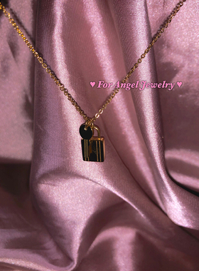 欧美ins钥匙钛钢18k金项链