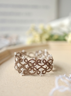 手工DIY金属线梭编法式复古风手链小红薯同款小众礼物