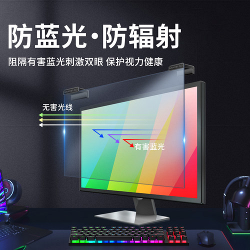 防反光防蓝光电脑屏幕罩19寸台式显示器21.5屏保22抗辐射23.8液晶显示屏24防砸挡板14笔记本imac苹果27保护膜 - 图0