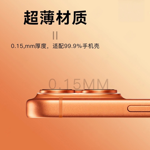 适用iPhone17Promax底座膜静电吸附苹果17pro镜头膜超薄碳纤维背膜17pm摄像头镂空开孔保护膜por防摔全包软膜 - 图2