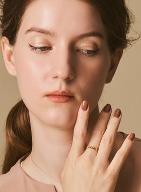 缤纷彩宝清新绿色系纯银戒指