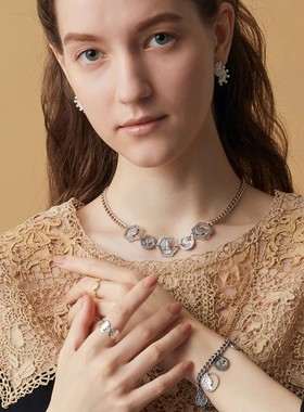 纯银罗马复古硬币戒指女神金币