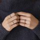 Multi-gemstone ring sterling silver Japanese style for women