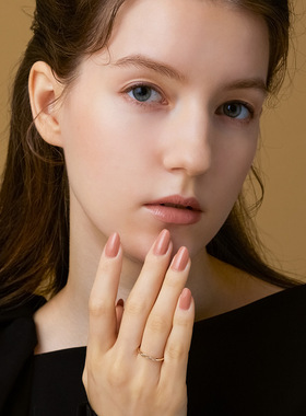 情侣纯银日系平面雕花戒指