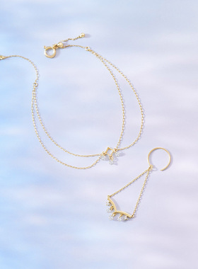 锆石纯银女灵动项链异域风情