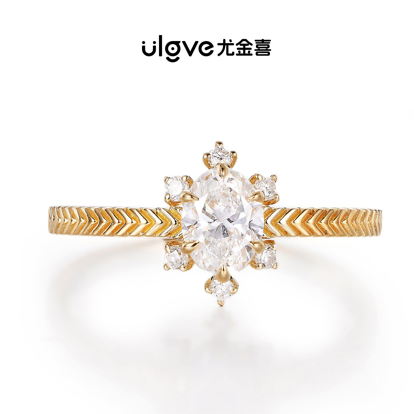 Eugene Hi 18K gold cultured diamond wheat ear ring