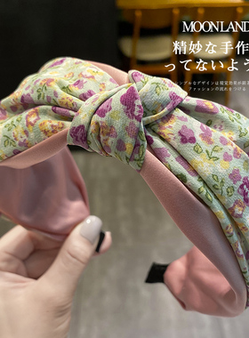 夏天网红新款甜美碎花头饰品发箍