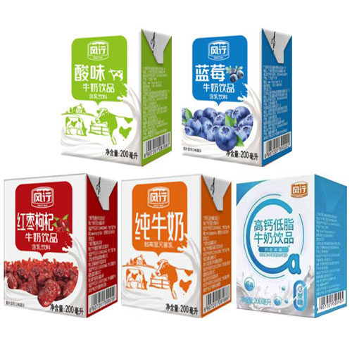 风行牛奶原味酸奶200ml*24盒整箱装蓝莓红枣枸杞纯牛奶混合口味 - 图0