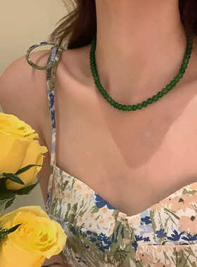 新中式夏天宫廷风显白锁骨链