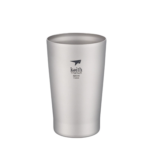 Kais Pure Titanium Double -Layer Tea Cup Wild Portable Beer Glass Cup Cup Keith Outdoor Titanium Cump Cump Cup Cup