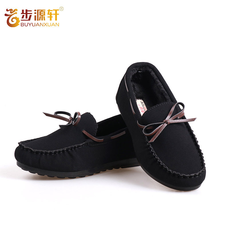 步源轩老北京布鞋冬季工作鞋女士妈妈鞋休闲豆豆鞋加绒保暖中年女,淘宝优惠券,粉丝福利购,淘宝优惠卷