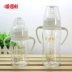 Bình sữa thủy tinh rộng cho bé 150ml có tay cầm bằng rơm cho bé sơ sinh chống vỡ 240ml lớn - Thức ăn-chai và các mặt hàng tương đối bình sữa wesser Thức ăn-chai và các mặt hàng tương đối