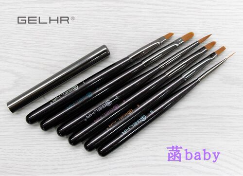 GELHR美甲笔刷套装画花笔光疗笔圆头彩绘笔拉线笔弹性好美甲 - 图3