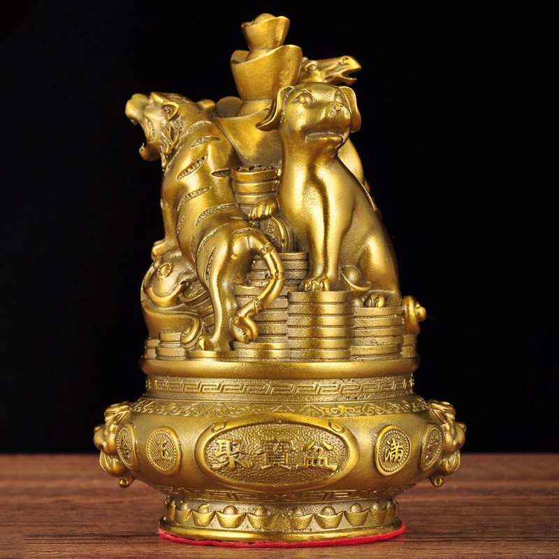 黄铜十二生肖一套摆件招财聚宝盆老鼠牛虎兔子龙蛇马羊猴子狗猪鸡,淘宝优惠券,粉丝福利购,淘宝优惠卷
