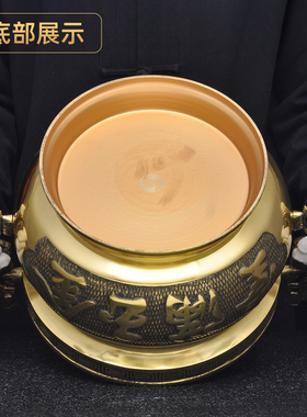 黄铜双龙耳招财金玉炉家用供奉